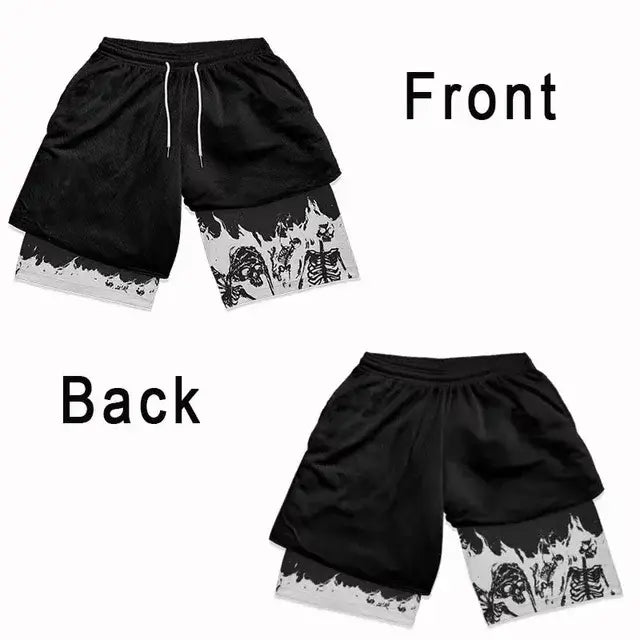 Men's Anime Shorts for Summer Sports