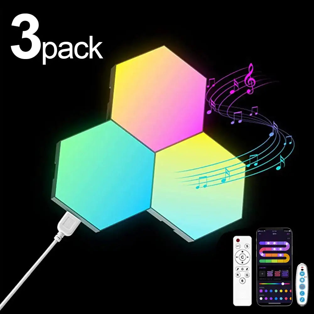 Hexagon Lights Wall RGB Panel