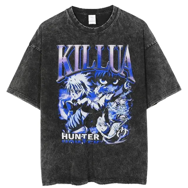Vintage Washed Anime Graphic Shirts