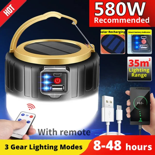 Camping Light with Solar Charging
