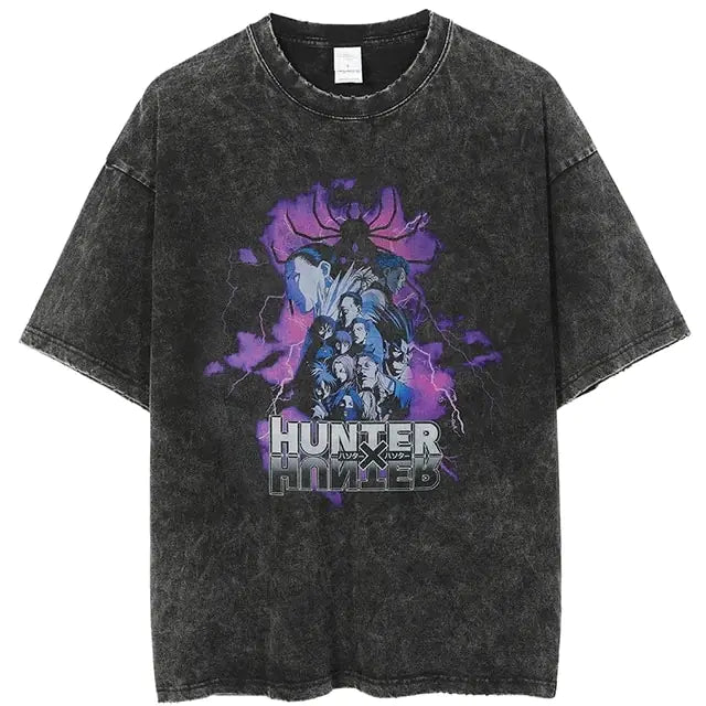 Vintage Washed Anime Graphic Shirts