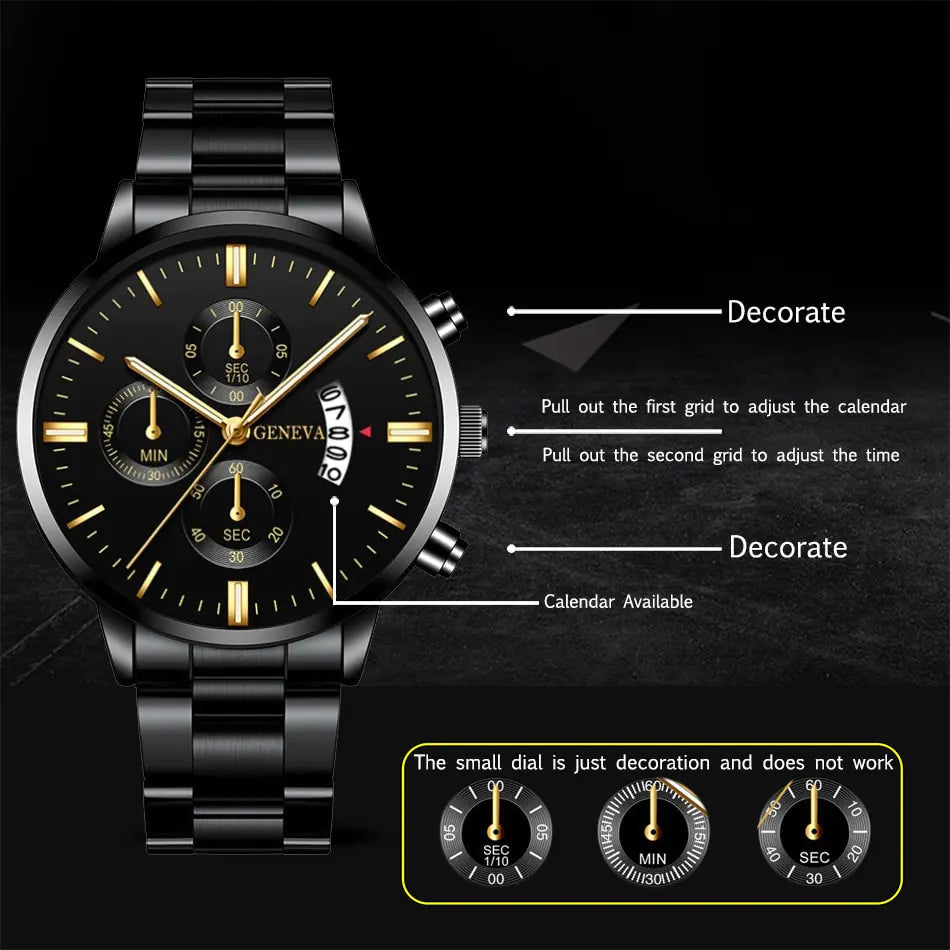 Geneva Men Luxury Watch