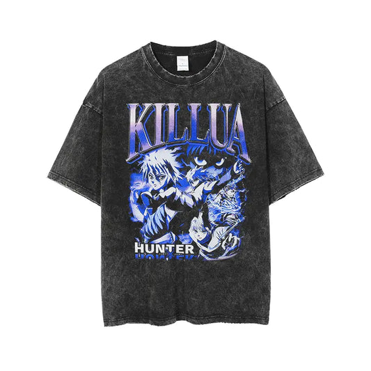 Vintage Washed Anime Graphic Shirts