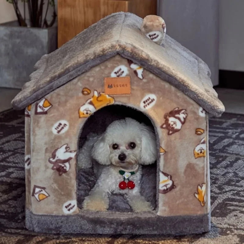 Foldable Winter Dog House Bed Mat For Pets