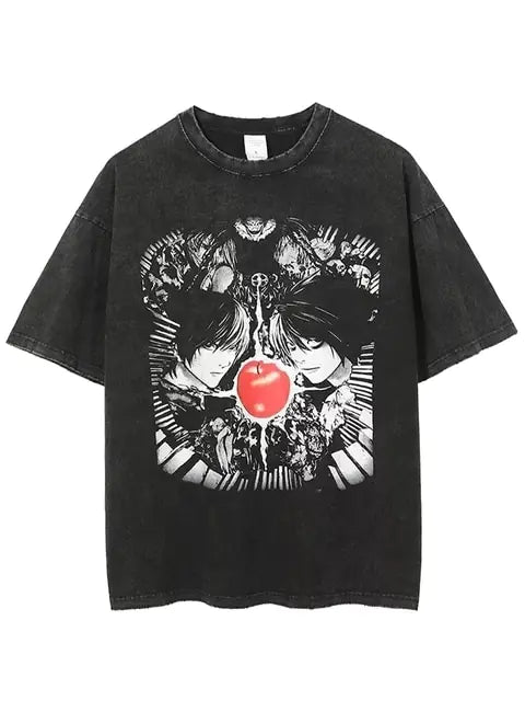 Vintage Washed Anime Graphic Shirts