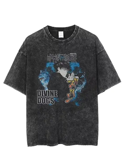 Vintage Washed Anime Graphic Shirts