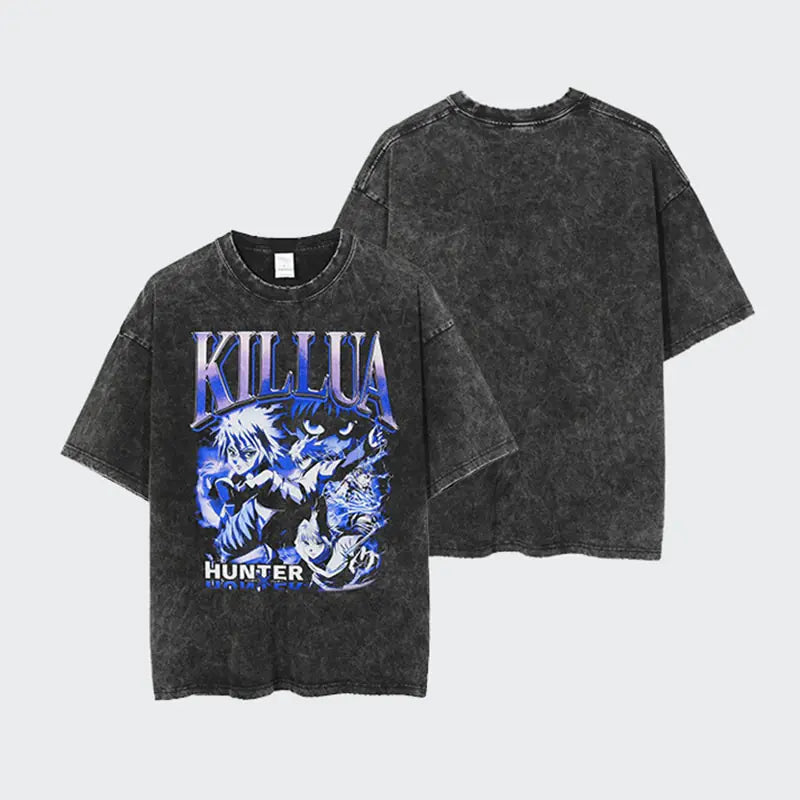 Vintage Washed Anime Graphic Shirts
