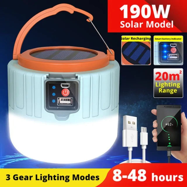 Camping Light with Solar Charging